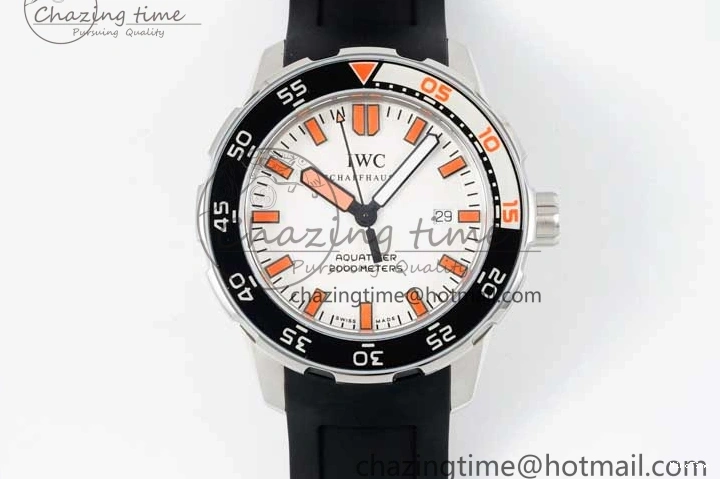 MIROTIME 0429 Aquatimer Automatic SS RSF 1:1 Best Edition White Orange Dial on Black Rubber Strap A Supportive 7069
